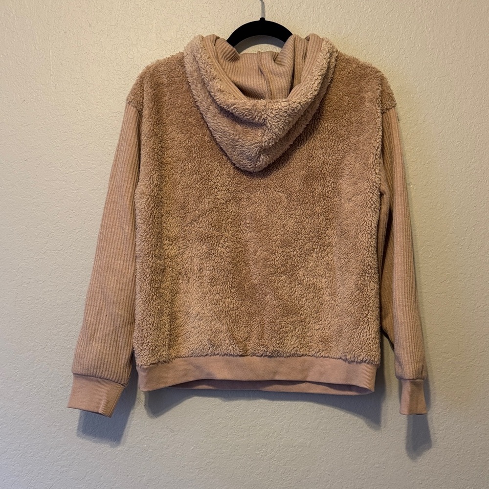Workshop Republic Clothing Tan Faux Fur Hoodie - Picture 6 of 7